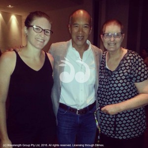 Keryn Turner, Charlie Teo and Rhonda Turner at Sydney Town Hall last week.