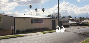 The two exisiting sheds used by MacCallum Inglis in Main Street.