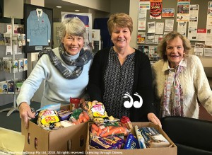 Pitching in to help: Barbara Osmond, Lee Watts and Diana Berckelman.